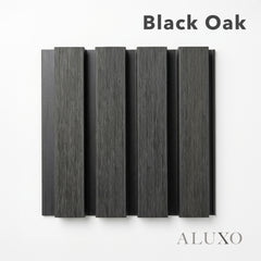 Exterior Wall Panel Composite Cladding Standard Slat Black Oak | 180cm / 290cm (Set of 4)