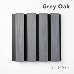 Exterior Wall Panel Composite Cladding Standard Slat - Grey Oak | 180cm / 290cm (Set of 4)