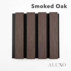 Exterior Wall Panel Composite Cladding Standard Slat - Smoked Oak | 180cm / 290cm (Set of 4)