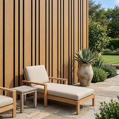 Exterior Wall Panel Composite Cladding 86mm Wide Slat - Walnut | 180cm / 290cm (Set of 4)