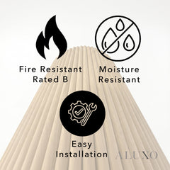 Flexii™ Flexible Oak Fluted Wall Panel | Premium Wood Slats 240cm x 60cm (Set of 2)