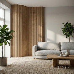 Flexii™ Flexible Walnut Fluted Wall Panel | Premium Wood Slats 240cm x 60cm (Set of 2)
