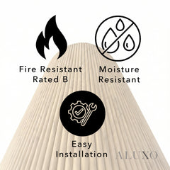 Flexii™ Flexible Oak Reeded Wall Panel | Mini Fluted Wood Slats 240cm x 60cm (Set of 2)