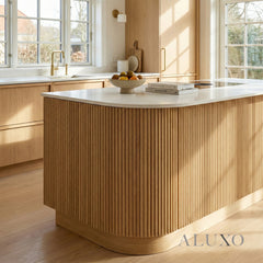 Flexii™ Flexible Oak Reeded Wall Panel | Mini Fluted Wood Slats 240cm x 60cm (Set of 2)