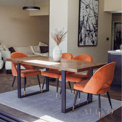 Ivar Dining Table – 180cm x 90cm Solid Pine Wood with Matte Black Legs