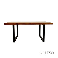 Ivar Dining Table – 180cm x 90cm Solid Pine Wood with Matte Black Legs