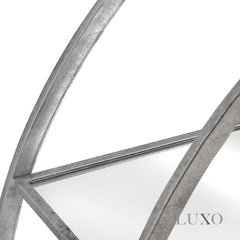 Large Circular Silver Wall Shelf – 92cm Modern Metal Geometric Display with Multi Shelves