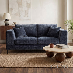 ALUXO® Lenox 3+2 Seater Sofa Set – Aegean Blue Mermaid Velvet | Mid-Century Modern