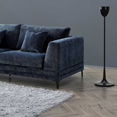 ALUXO® Lenox 3 & 2 Seater Sofa – Aegean Blue Velvet | Mid-Century Modern Comfort