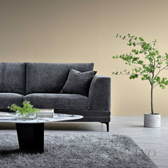 ALUXO® Lenox 3 & 2 Seater Sofa – Steel Grey Velvet | Mid-Century Modern Comfort