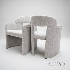 ALUXO® Madrid Boucle Dining Chair – Set of 2