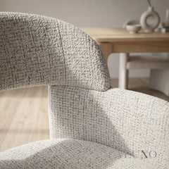 ALUXO® Madrid Boucle Dining Chair – Set of 2