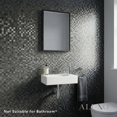 Mosaic Wall Tiles - Square Black 30cm x 30cm (Set of 10) | Self Adhesive