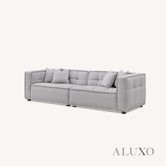 ALUXO® Murray 4-Seater Sofa & Chair – Putty Bouclé Fabric