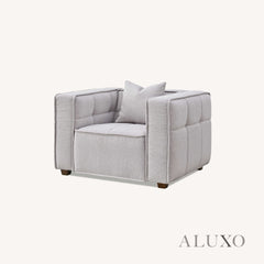 ALUXO® Murray 4-Seater Sofa & Chair Set – Putty Bouclé Fabric
