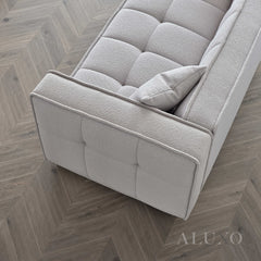 ALUXO® Murray 4-Seater Sofa & Chair Set – Putty Bouclé Fabric