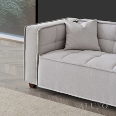 ALUXO® Murray 4-Seater Sofa & Chair Set – Putty Bouclé Fabric
