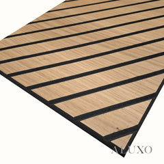 Panelux™ Lite Herringbone Acoustic Wall Panels - 120x30cm (Set of 4) | Self Adhesive, 5 Colours