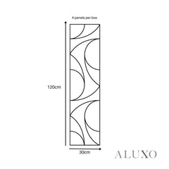 Panelux™ Lite Spiral Acoustic Wall Panels - 120x30cm (Set of 4) | Self Adhesive, 5 Colours