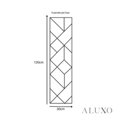 Panelux™ Lite Shard Acoustic Wall Panels - 120x30cm (Set of 4) | Self Adhesive, 5 Colours