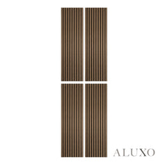 Panelux™ Lite Slatted Acoustic Wall Panels - 120x30cm (Set of 4) | Self Adhesive, 5 Colours