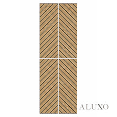 Panelux™ Lite Herringbone Acoustic Wall Panels - 120x30cm (Set of 4) | Self Adhesive, 5 Colours