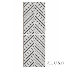 Panelux™ Lite Herringbone Acoustic Wall Panels - 120x30cm (Set of 4) | Self Adhesive, 5 Colours