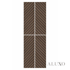Panelux™ Lite Herringbone Acoustic Wall Panels - 120x30cm (Set of 4) | Self Adhesive, 5 Colours