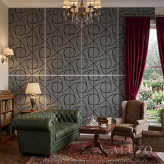 Panelux™ Lite Spiral Acoustic Wall Panels - 120x30cm (Set of 4) | Self Adhesive, 5 Colours