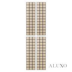Panelux™ Lite Grid Acoustic Wall Panels - 120x30cm (Set of 4) | Self Adhesive, 5 Colours