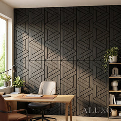 Panelux™ Lite Lattice Acoustic Wall Panels - 120x30cm (Set of 4) | Self Adhesive, 5 Colours