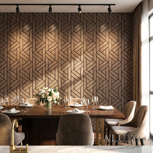 Panelux™ Lite Lattice Acoustic Wall Panels - 120x30cm (Set of 4) | Self Adhesive, 5 Colours