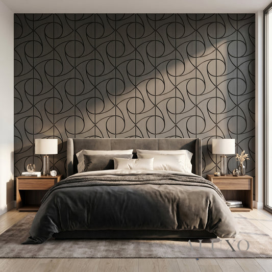 Panelux™ Lite Spiral Acoustic Wall Panels - 120x30cm (Set of 4) | Self Adhesive, 5 Colours