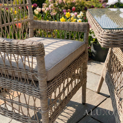 Porto Scandi-Coastal 4-Seater Garden Dining Set | Glass Top Table