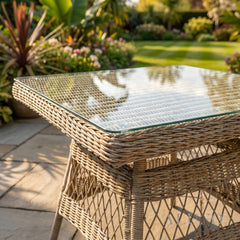 Porto Scandi-Coastal 4-Seater Garden Dining Set | Glass Top Table