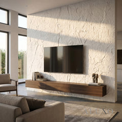 Outdoor Off White Riven MCM Flexible Stone | 120x60cm Weather-Proof Exterior Panel (Set of 4)