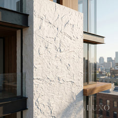 Outdoor Off White Riven MCM Flexible Stone | 120x60cm Weather-Proof Exterior Panel (Set of 4)