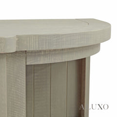 Saltaire 3-Shelf Dresser Top – Grey Pine Display Unit with Organic Curves, 153cm