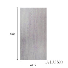 Travertine MCM Flexible Stone Panel Tile - 120cm x 60cm (Set of 4) | Light Grey