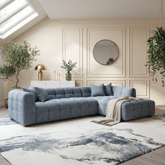 ALUXO® Tribeca Bubble Right Hand Facing (RHF) Corner Sofa – Iron Grey Bouclé