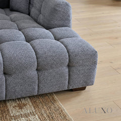 ALUXO® Tribeca Bubble Right Hand Facing (RHF) Corner Sofa – Iron Grey Bouclé