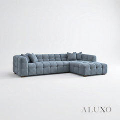 ALUXO® Tribeca Bubble Right Hand Facing (RHF) Corner Sofa – Iron Grey Bouclé