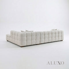 ALUXO® Tribeca Bubble Right Hand Facing (RHF) Corner Sofa – Oatmeal Beige Bouclé