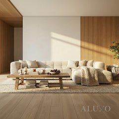 ALUXO® Tribeca Bubble Right Hand Facing (RHF) Corner Sofa – Oatmeal Beige Bouclé