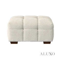 ALUXO® Tribeca Bubble Sofa Collection in Oatmeal Beige Bouclé – 3/4 Seater Sofa, Armchair & Footstool