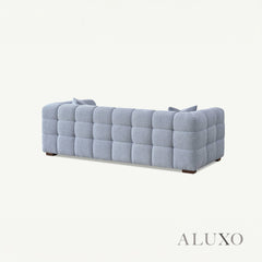 ALUXO® Tribeca Bubble Sofa Collection in Pearl Bouclé – 3/4 Seater Sofa, Armchair & Footstool