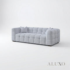 ALUXO® Tribeca Bubble 3 Seater Sofa – Pearl Bouclé