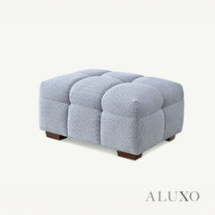 ALUXO® Tribeca Bubble Sofa Collection in Pearl Bouclé – 3/4 Seater Sofa, Armchair & Footstool