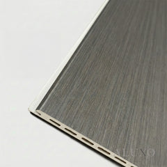 WPC Full Wall Set: 3D Wave & Flat Panels + 4 End Trims - Ash Grey