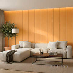 ALUXO® WPC FLAT Wall Panels 236×40cm (SET of 5) - Light Oak